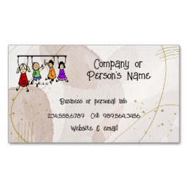 Tarjeta De Visita Magnética Personalizado Infantil Infantil Con Palabras De Di