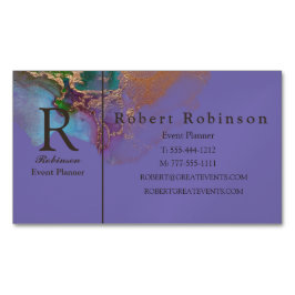 Tarjeta De Visita Magnética Personalizado profesional Green Periwinkle Blue Go