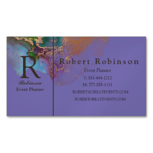 Tarjeta De Visita Magnética Personalizado profesional Green Periwinkle Blue Go