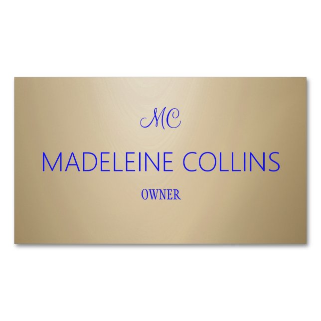 Tarjeta De Visita Magnética Personalizar grano de madera profesional simple (Anverso)