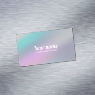 Tarjeta De Visita Magnética Personalizar olográfico moderno del arco iris del