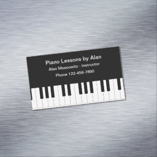 Tarjeta De Visita Magnética Piano Lessons Instructor