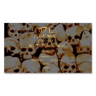 Tarjeta De Visita Magnética Pila-O-Cráneos (envejecidos)
