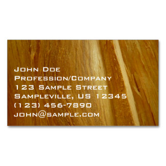 Tarjeta De Visita Magnética Pine Wood II Faux Wooden Textura