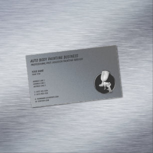 Tarjeta De Visita Magnética Pintura automática de cuerpo   Platino profesiona