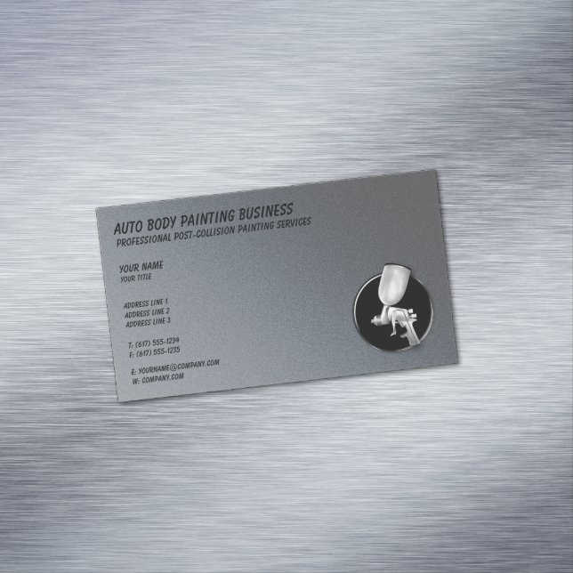 Tarjeta De Visita Magnética Pintura automática de cuerpo | Platino profesional (In Situ)