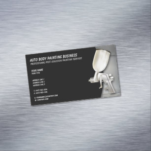 Tarjeta De Visita Magnética Pintura automática de cuerpo   Profesional moderno