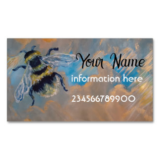 Tarjeta De Visita Magnética pintura de abejas