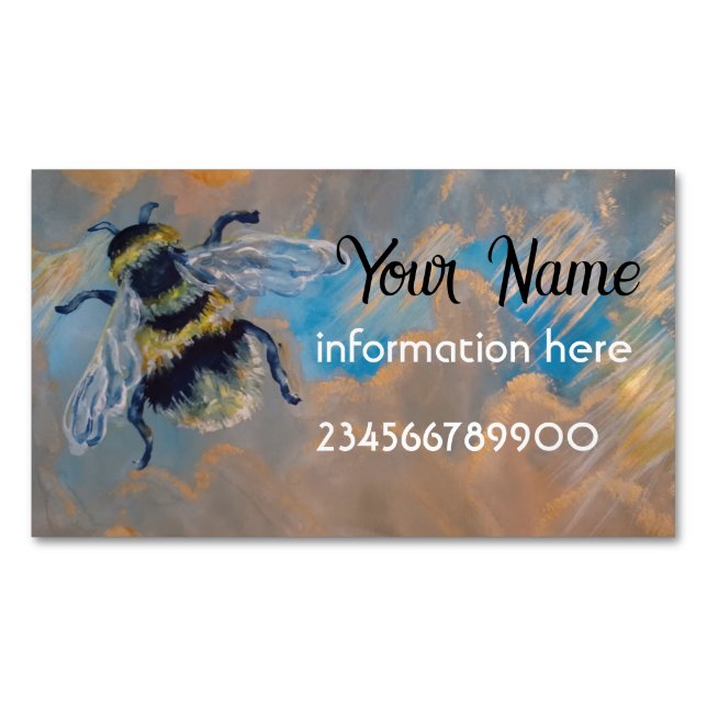 Tarjeta De Visita Magnética pintura de abejas (Anverso)