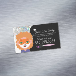 Tarjeta De Visita Magnética Pintura de Cara Bonita Pintor de Cara Payaso