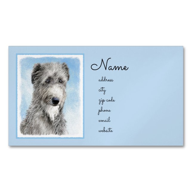 Tarjeta De Visita Magnética Pintura escocesa del perro - Ar original del perro (Anverso)