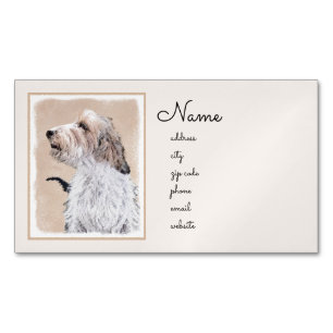 Tarjeta De Visita Magnética Pintura Petit Basset Griffon Vendéen - Arte de per