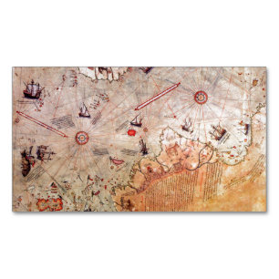 Tarjeta De Visita Magnética piri es un antiguo mapa historia misterio Anta