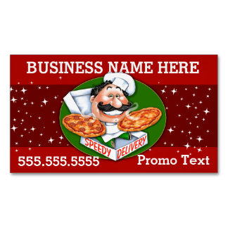 Tarjeta De Visita Magnética Pizza Delivery Pizzeria Restaurant Promocional