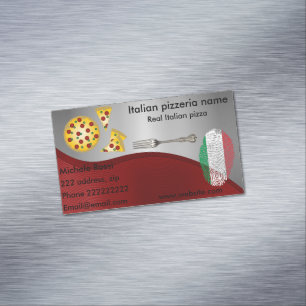 Tarjeta De Visita Magnética Pizzería italiana