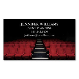 Tarjeta De Visita Magnética Planificador de eventos de artes escénicas o cine