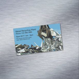 Tarjeta De Visita Magnética Planta de reciclaje de metal