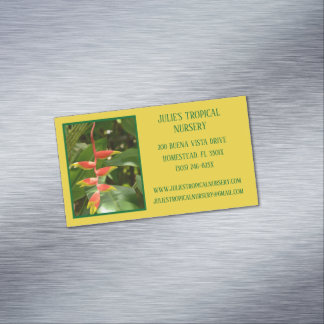 Tarjeta De Visita Magnética Plantas tropicales de la planta verde botánica