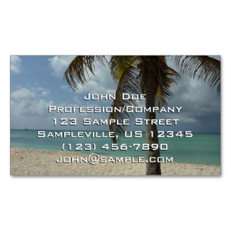 Tarjeta De Visita Magnética Playa de Aruba I Bella Escena Natural