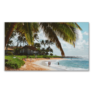 Tarjeta De Visita Magnética Playa Poipu - Isla de Kauai - Hawái