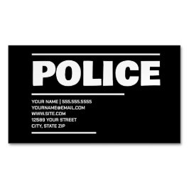 Tarjeta De Visita Magnética Policía