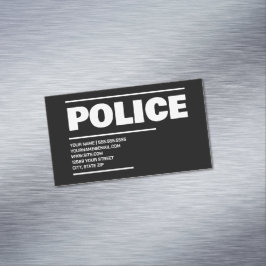 Tarjeta De Visita Magnética Policía