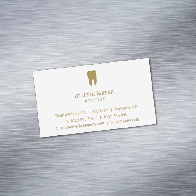 Tarjeta De Visita Magnética Práctica dental | Dentis dorados (In Situ)