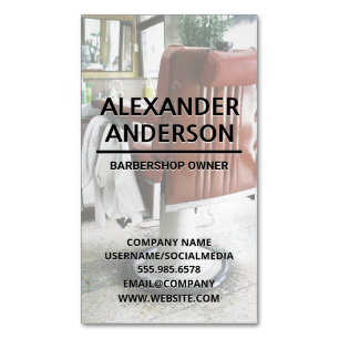 Tarjeta De Visita Magnética Presidente de Barbershop