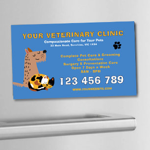 Tarjeta De Visita Magnética Presupuesto editable veterinario   Cuidado de masc