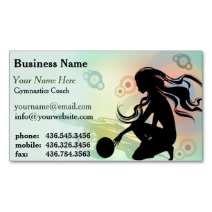 Tarjeta De Visita Magnética Primo Gymnastics 2 Coach Magnetic Business Card