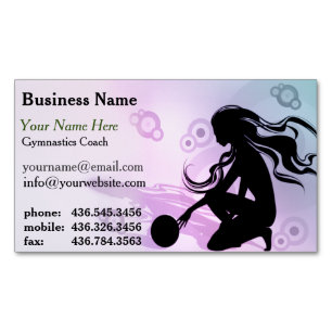 Tarjeta De Visita Magnética Primo Gymnastics Coach Magnetic Business Card