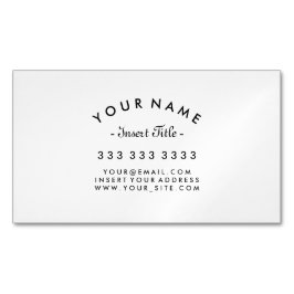Tarjeta De Visita Magnética Profesional curvado elegante del texto