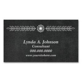 Tarjeta De Visita Magnética Profesional de Chalkboard Moderno
