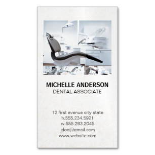Tarjeta De Visita Magnética Profesional dental   Oficina de dentistas