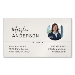 Tarjeta De Visita Magnética Profesional (inserción de fotos) UNISEX -
