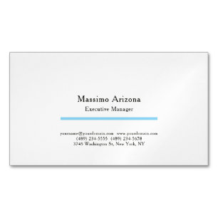 Tarjeta De Visita Magnética Profesional Moderno Minimalista Plano