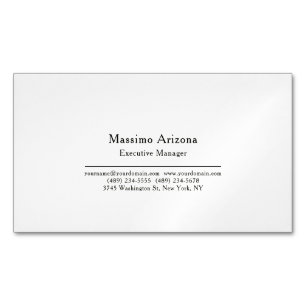 Tarjeta De Visita Magnética Profesional Moderno Minimalista Sencillo