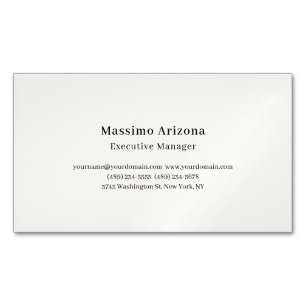 Tarjeta De Visita Magnética Profesional Moderno Minimalista Simple