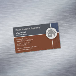 Tarjeta De Visita Magnética Profesional real de la agencia inmobiliaria el |