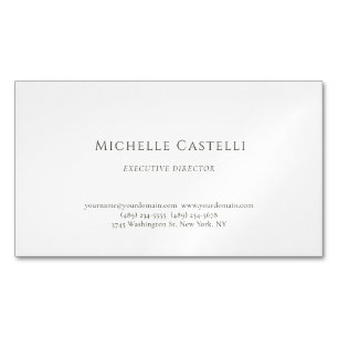 Tarjeta De Visita Magnética Profesional Único Clásico 