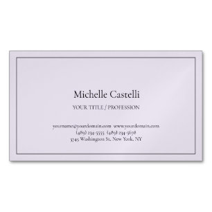 Tarjeta De Visita Magnética Profesional Único Clásico Simple