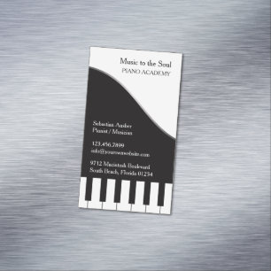 Tarjeta De Visita Magnética Profesor de piano