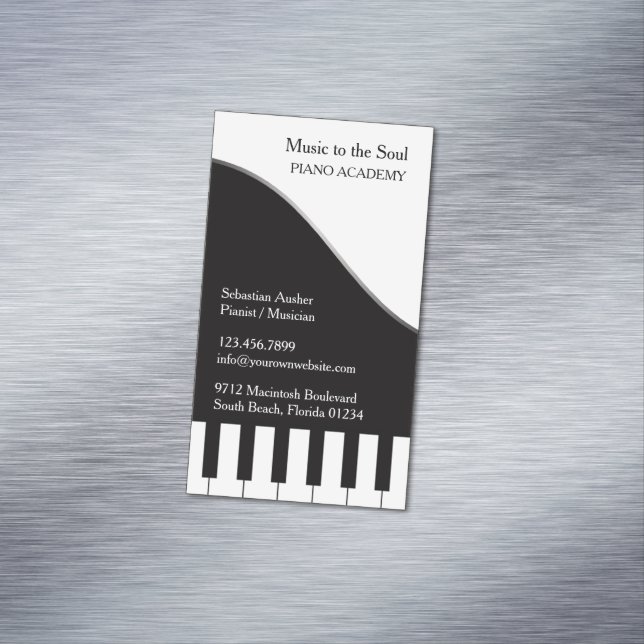Tarjeta De Visita Magnética Profesor de piano (In Situ)