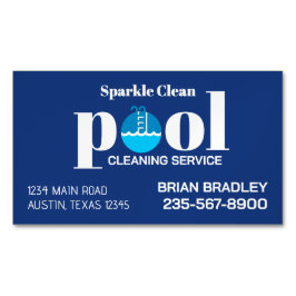 Tarjeta De Visita Magnética Professional Pool Cleaning Service