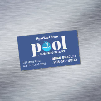 Tarjeta De Visita Magnética Professional Pool Cleaning Service