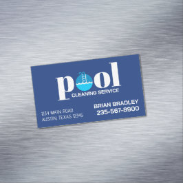 Tarjeta De Visita Magnética Professional Pool Cleaning Service