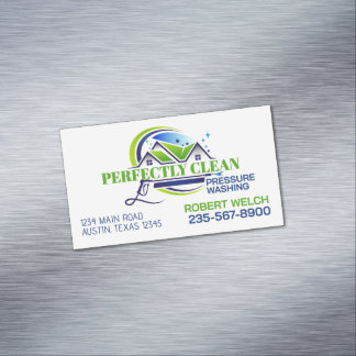 Tarjeta De Visita Magnética Professional Pressure Cleaning Service