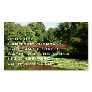 Tarjeta De Visita Magnética Puente en el lago Centennial en Ellicott City