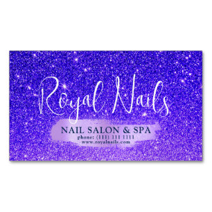Tarjeta De Visita Magnética Purpurina de moda SPA Salón Nail Makeup Hair