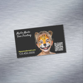 Tarjeta De Visita Magnética QR de pintura facial